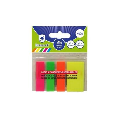 bismark-pack-de-100-indices-adhesivos-3x-45mm-x-12mm-y-1x-45mm-x-24mm-colores-neon-surtidos
