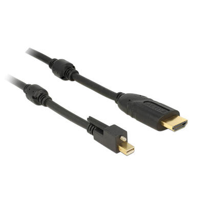 delock-83731-adaptador-de-cable-de-video-3-m-mini-displayport-hdmi-negro