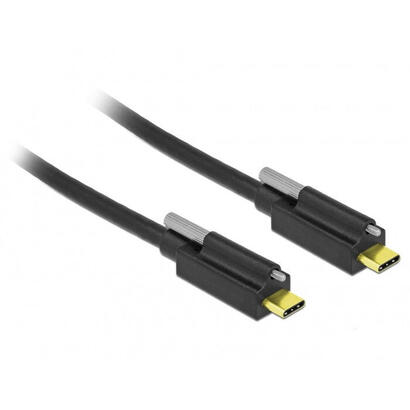usb-c-usb-c-schraubbar-2m-delock-negro