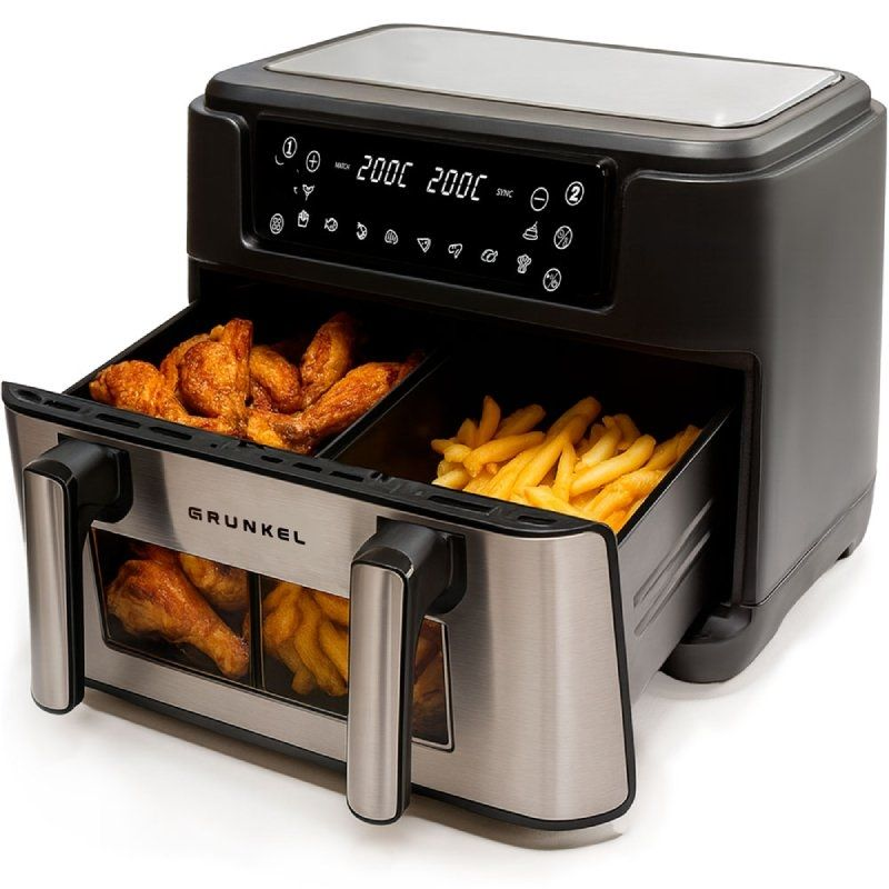 freidora-por-aire-airfryer-sin-aceite-grunkel-dualflexifryer-2800w-capacidad-10l