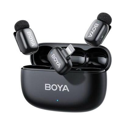 boya-microphone-wireless-mini-2-02-24ghz-ai-powered-noise-cancellation-with-2-transmitters-and-1-receiver-lightning-black-eu