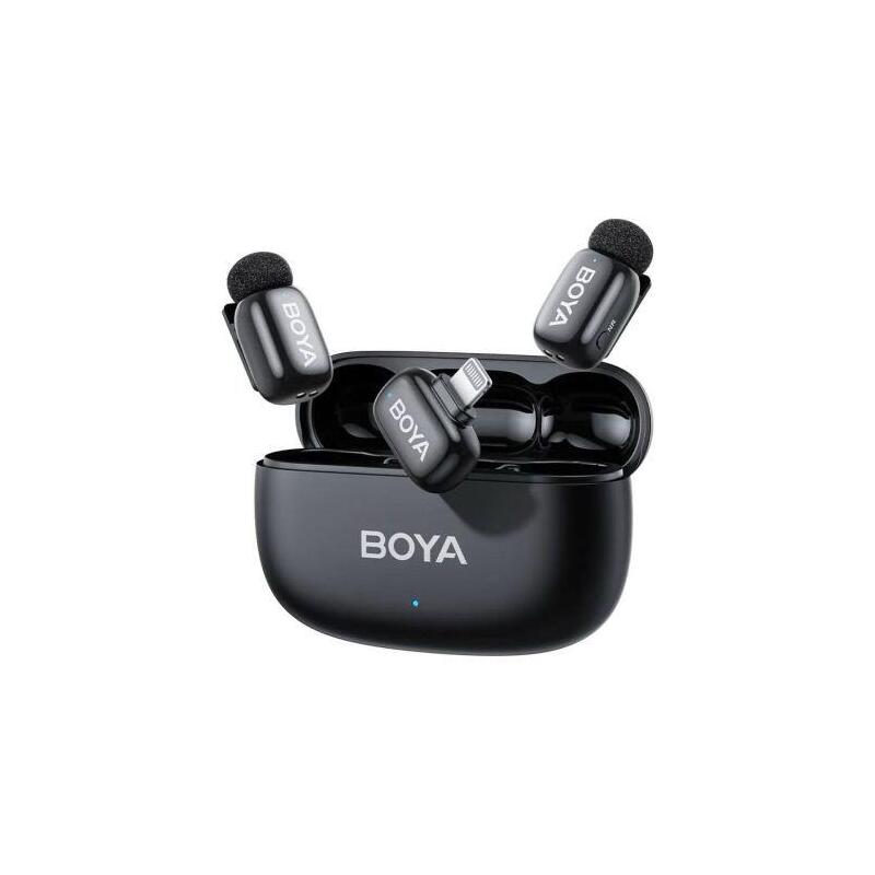 boya-microphone-wireless-mini-2-02-24ghz-ai-powered-noise-cancellation-with-2-transmitters-and-1-receiver-lightning-black-eu