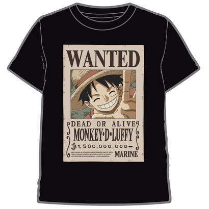camiseta-wanted-luffy-one-piece-adulto-talla-l