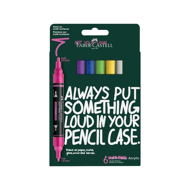 faber-castell-multimark-acrylic-pack-con-6-rotuladores-acrilicos-doble-punta-puntas-redondas-de-1mm-y-3mm-tinta