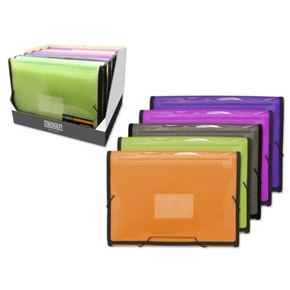 ingraf-expositor-con-10-carpetas-frame-fuelle-13-departamentos-tamano-a4-polipropileno-translucido-cierre-con-gomas