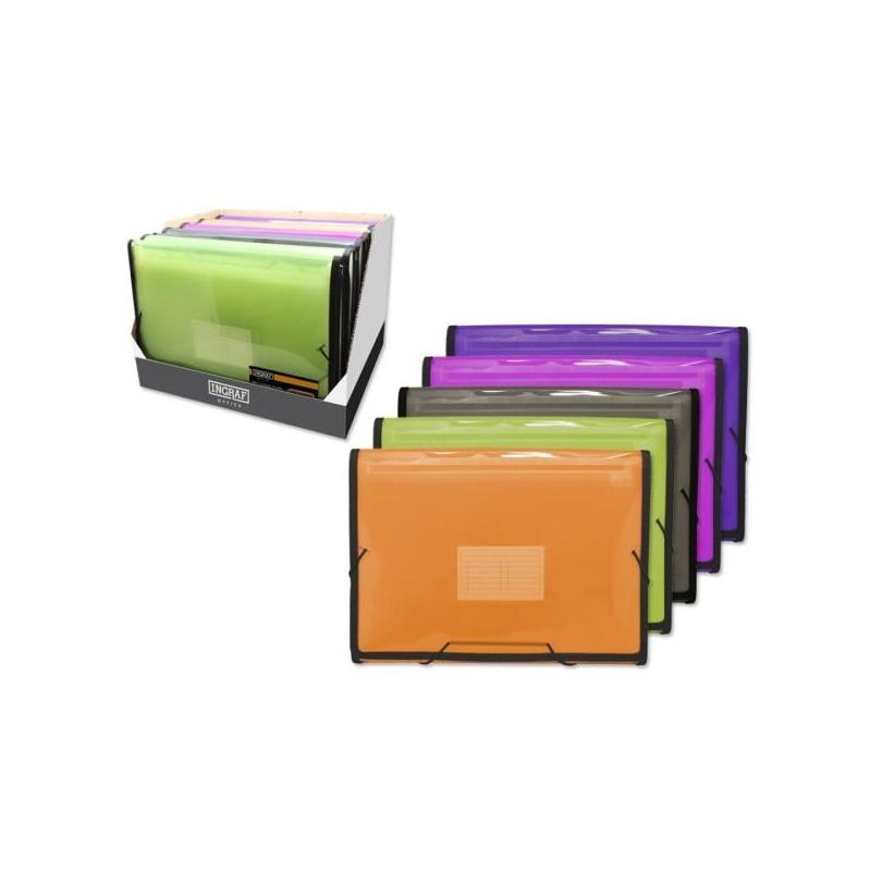 ingraf-expositor-con-10-carpetas-frame-fuelle-13-departamentos-tamano-a4-polipropileno-translucido-cierre-con-gomas