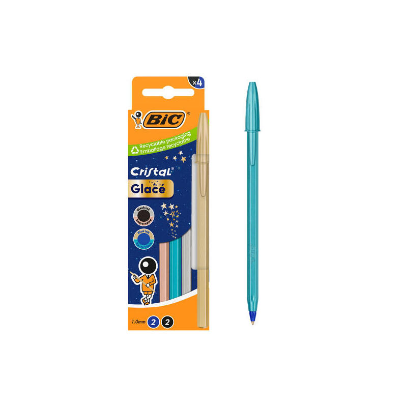 bic-cristal-glace-pack-con-4-boligrafos-de-bola-cuerpo-opaco-en-colores-metalizados-mate-punta-redonda-de-1mm-