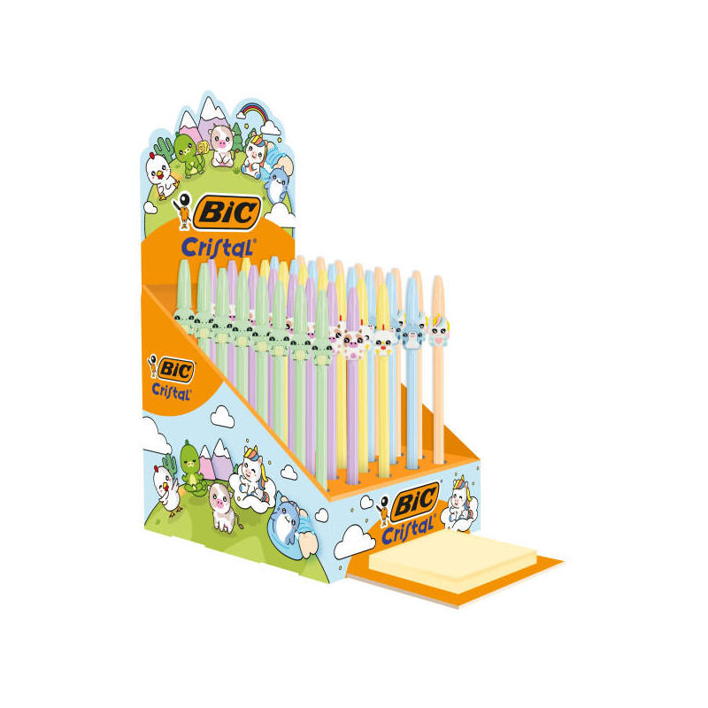 bic-cristal-pastel-figurines-expositor-con-40-boligrafos-de-bola-cuerpo-opaco-en-colores-pastel-con-figuras-de