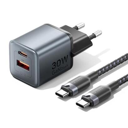 vention-cargador-de-pared-30w-gan-cable-de-1m-incluido-usb-c-usb-a-power-delivery-30-qualcomm-30-