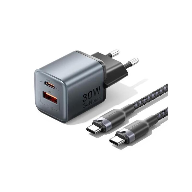 vention-cargador-de-pared-30w-gan-cable-de-1m-incluido-usb-c-usb-a-power-delivery-30-qualcomm-30-