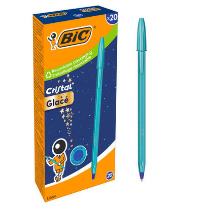 pack-de-20-unidades-bic-cristal-glace-boligrafo-de-bola-cuerpo-opaco-en-color-azul-metalizado-mate-punta-redonda-de