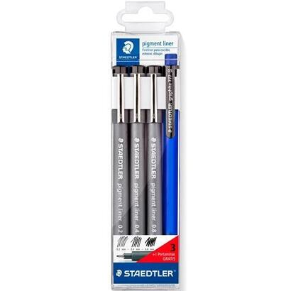pack-de-10-unidades-staedtler-rotulador-pigment-liner-negro-estuche-3-ud-1-portaminas-de-regalo