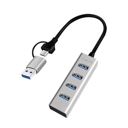hub-usb-30-4x-usb-a-5-gbits-cable-de-conexion-2-en-1-plateado