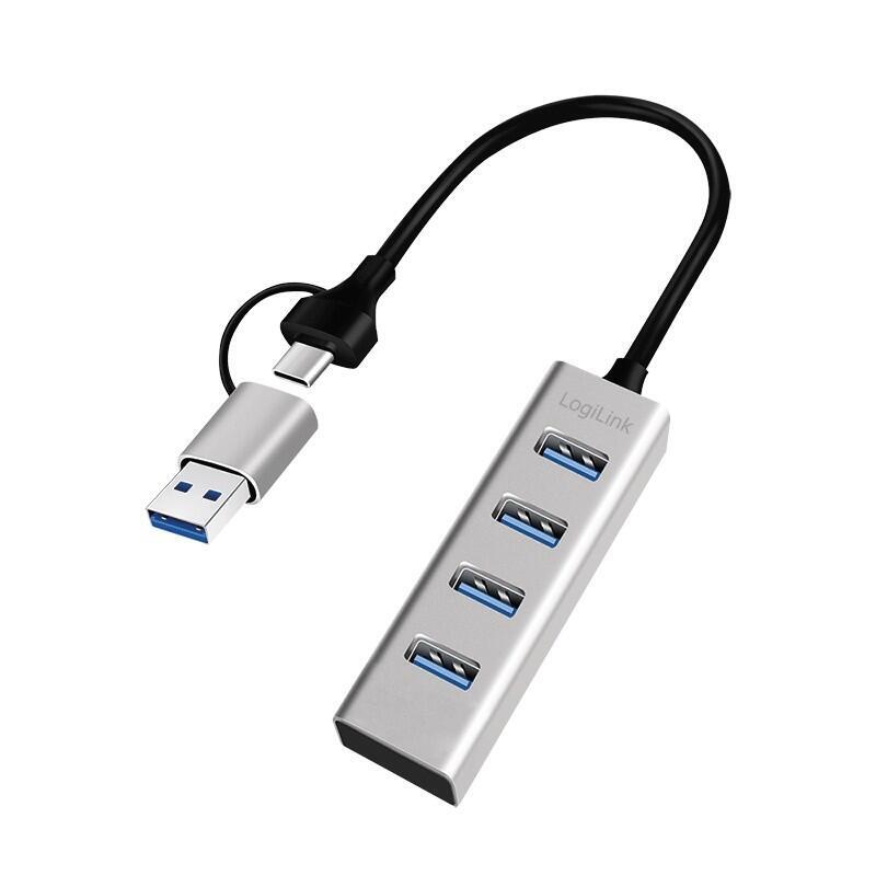 hub-usb-30-4x-usb-a-5-gbits-cable-de-conexion-2-en-1-plateado