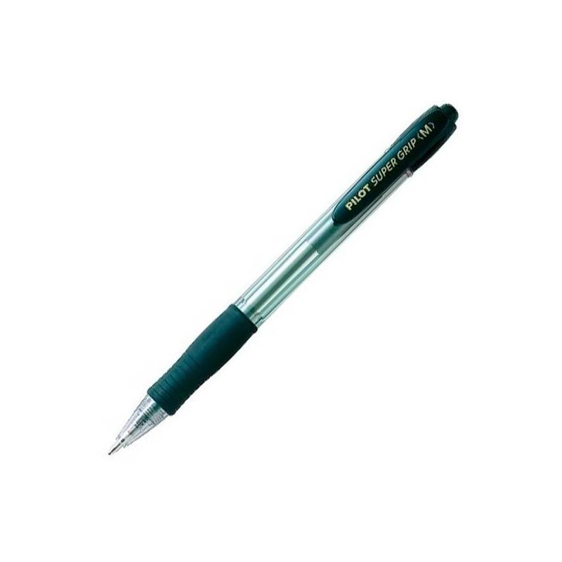 pack-de-12-unidades-pilot-boligrafo-supergrip-m-negro-cuerpo-negro