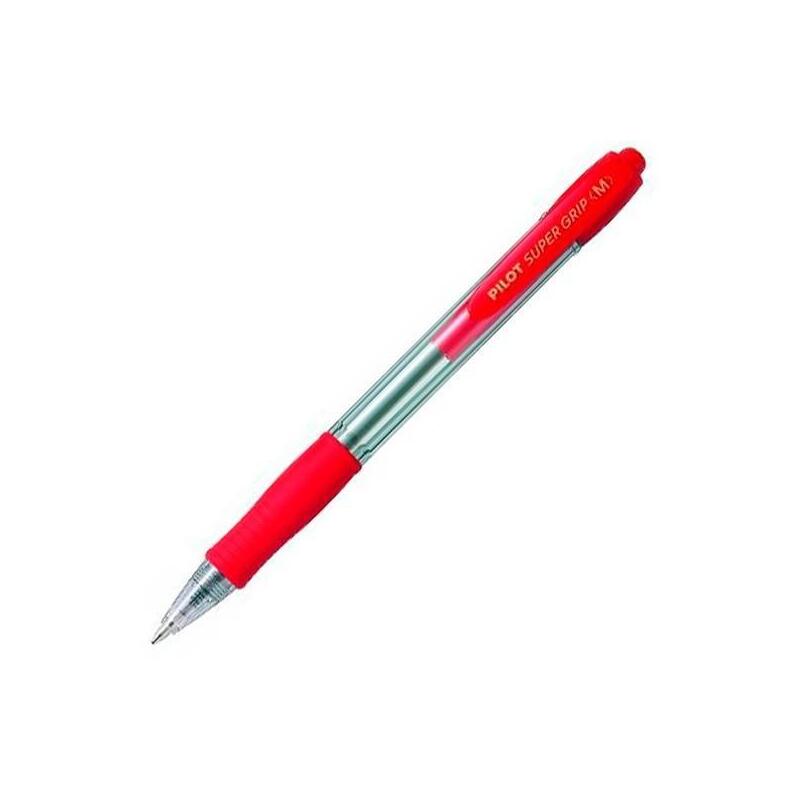 pack-de-12-unidades-pilot-boligrafo-supergrip-m-rojo-cuerpo-rojo