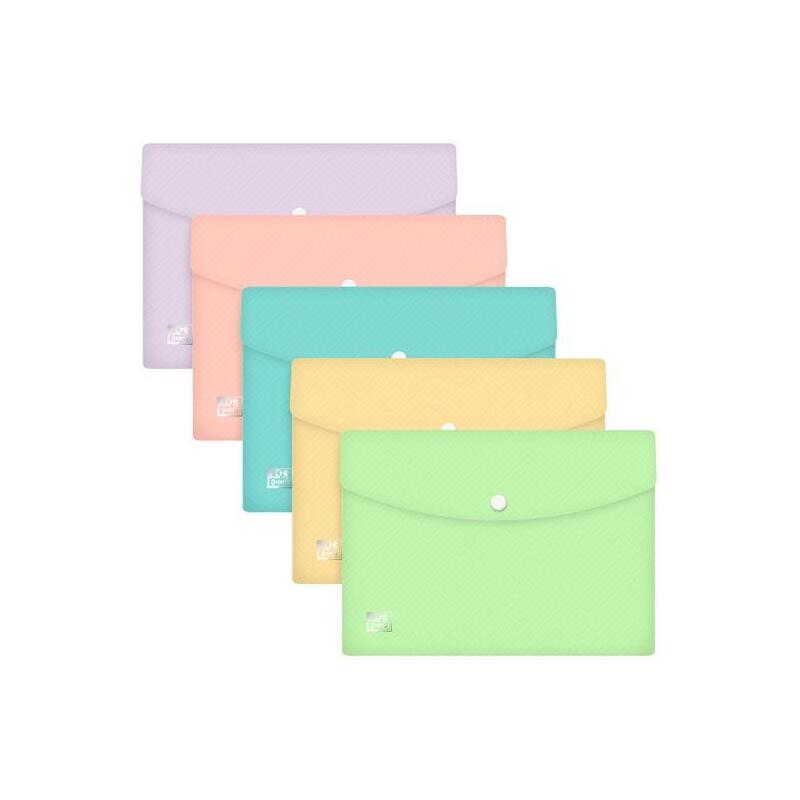 pack-de-5-unidades-oxford-sobre-con-broche-urban-a5-plastico-flexible-translucido-csurtidos-pastel