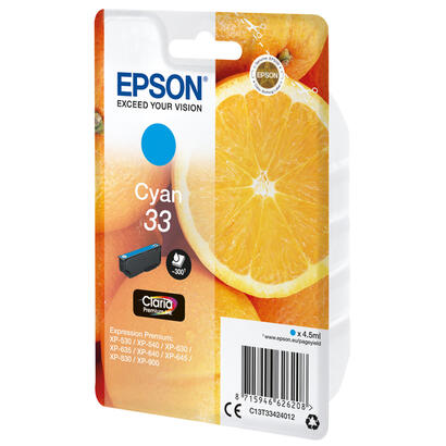 epson-33-45-ml-cian-original-blister-con-alarmas-de-rfacustica-cartucho-de-tinta-para-expression-home-xp-530-630-635-830-express