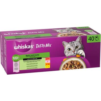 whiskas-tasty-mix-wybor-szefa-kuchni-w-sosie-mokra-karma-dla-kota-40x85g