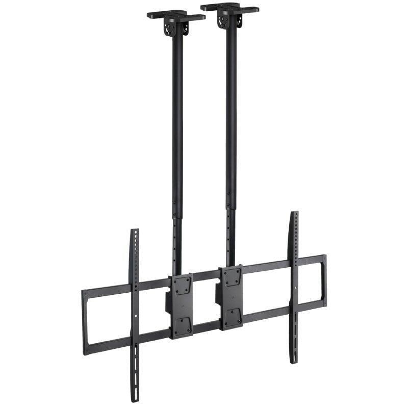 soporte-techo-doble-mastil-pantallas-60-120-negro