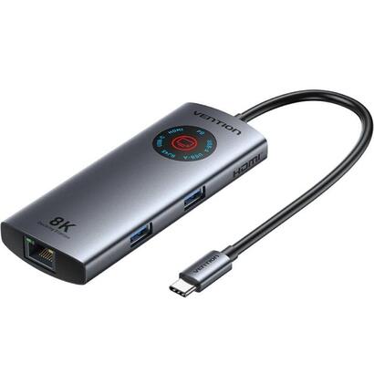 docking-usb-tipo-c-vention-tqzhb-rj45-2xusb-1xusb-tipo-c-1xhdmi-1xusb-tipo-c-pd-gris