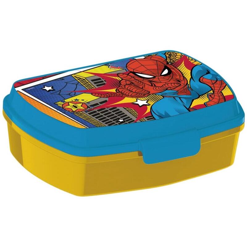 safta-spider-man-attack-sandwichera-pvc-sin-bpa-rectangular-17x56x133cm-amarillo
