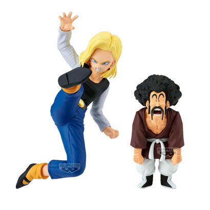 set-2-figures-android-18-mr-satan-match-makers-dragon-ball-z-11-8cm