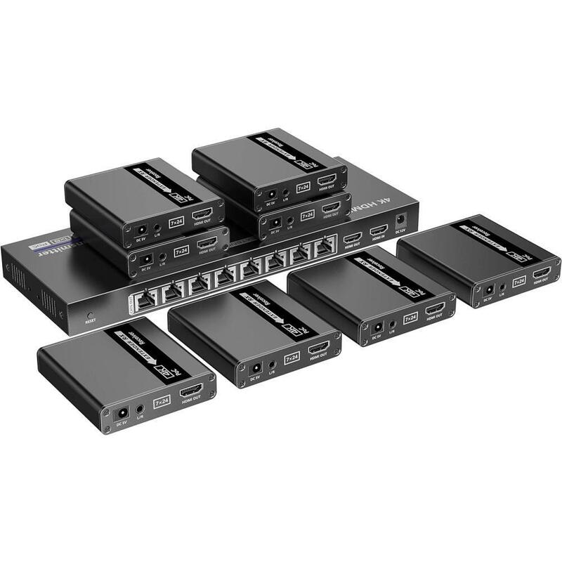 8-way-hdmi-splitter-with-extender-on-4k-network-cable