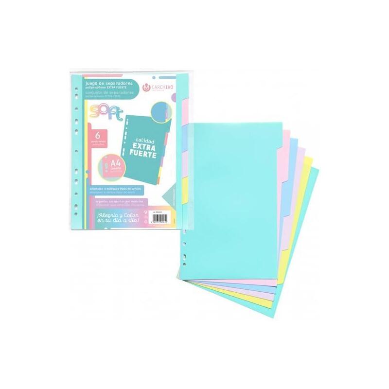 pack-de-10-unidades-carchivo-separadores-6-posiciones-a4-pp-extra-fuerte-colores-soft
