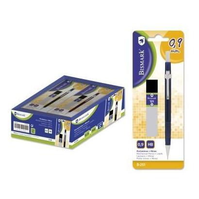 pack-de-12-unidades-bismark-portaminas-con-minas-09mm-colores-surtidos-blister