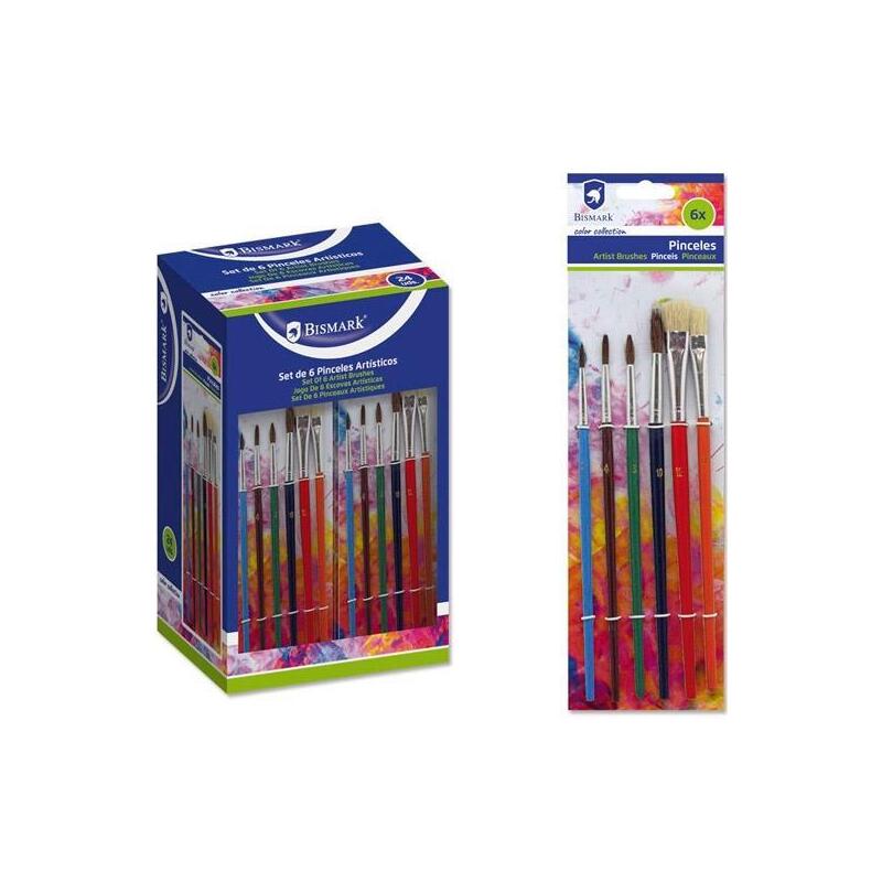 pack-de-24-unidades-bismark-set-6-pinceles-colores-surtidos