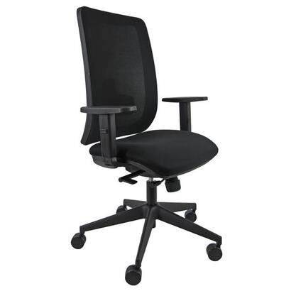 unisit-silla-retro-911-giratoria-sincro-translap-cruedas-reposabrazos-ajustables-tejido-negro