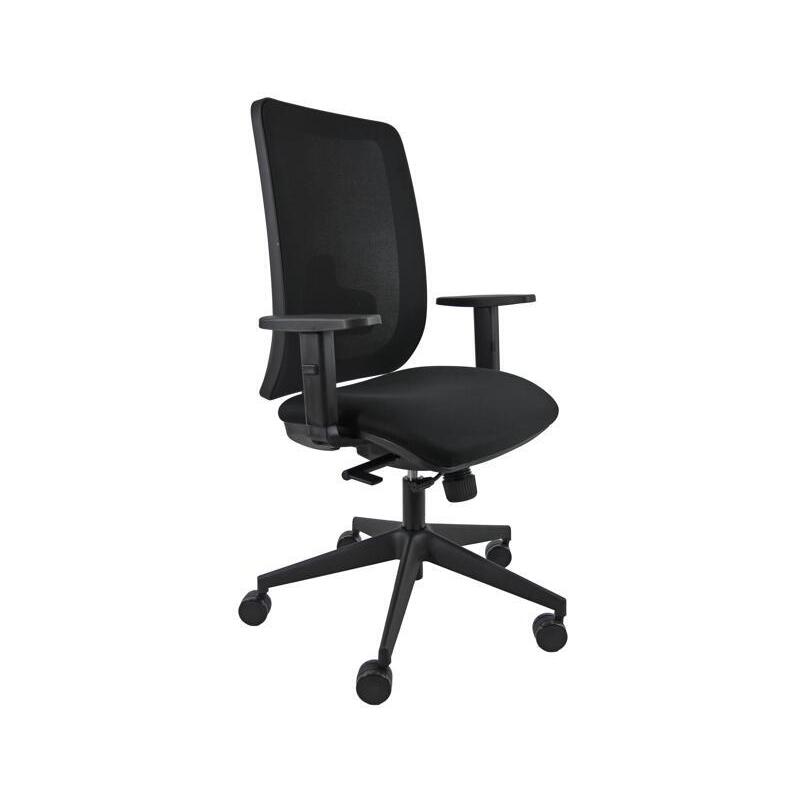 unisit-silla-retro-911-giratoria-sincro-translap-cruedas-reposabrazos-ajustables-tejido-negro