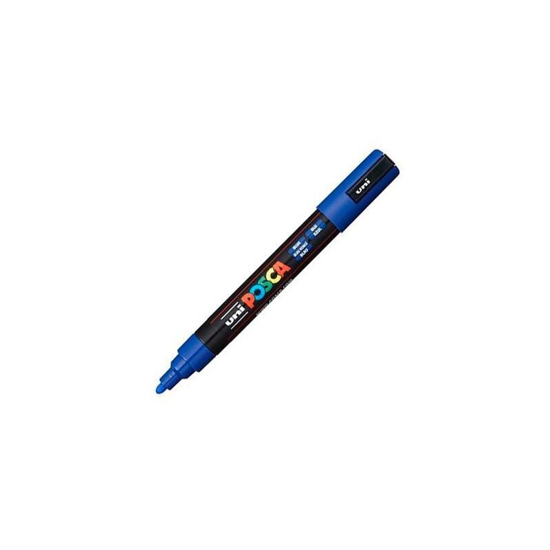 pack-de-6-unidades-posca-marcador-pc-5m-no-permanente-punta-forma-de-bala-18-25-mm-azul