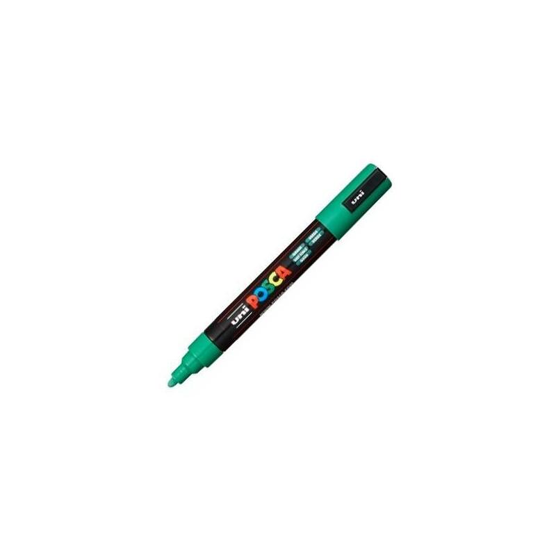 pack-de-6-unidades-posca-marcador-pc-5m-no-permanente-punta-forma-de-bala-18-25-mm-verde