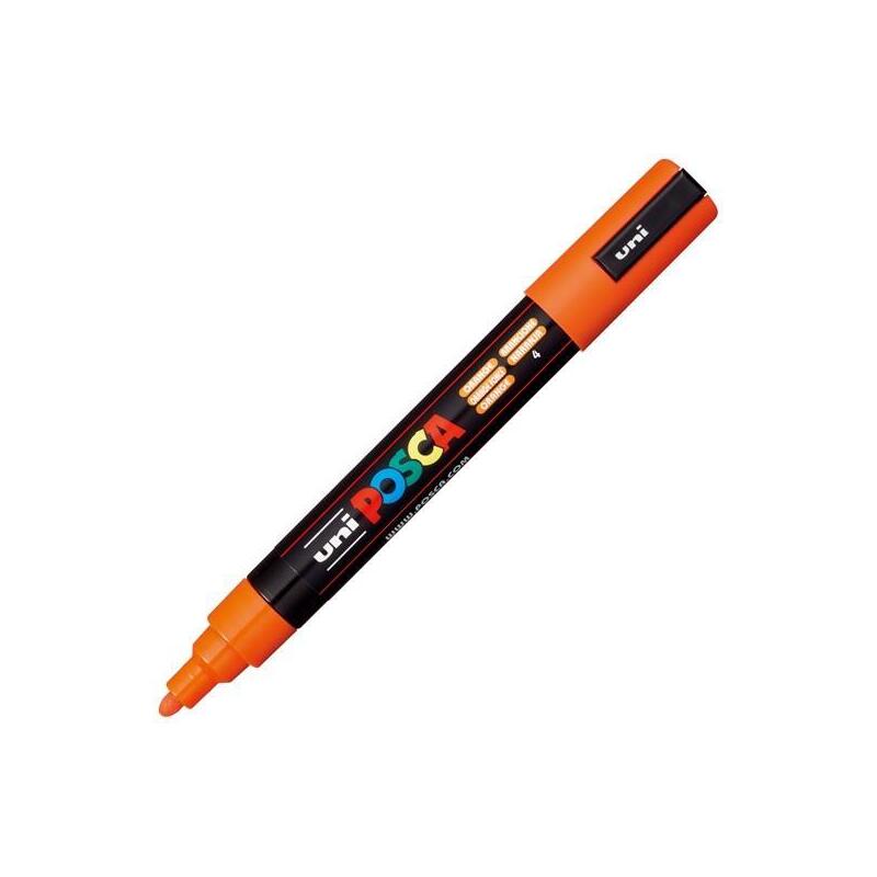 pack-de-6-unidades-posca-marcador-pc-5m-no-permanente-punta-forma-de-bala-18-25-mm-naranja