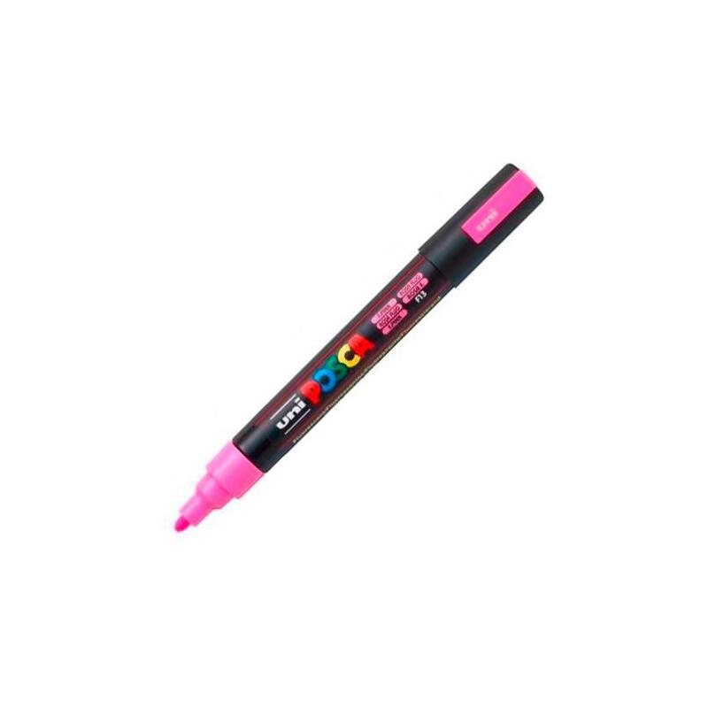 pack-de-6-unidades-posca-marcador-pc-5m-no-permanente-punta-forma-de-bala-18-25-mm-fluor-rosa