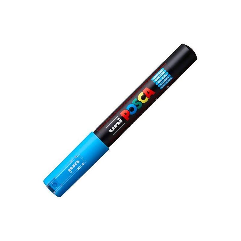 pack-de-6-unidades-posca-marcador-pc-1m-no-permanente-punta-fina-07-1mm-azul-claro