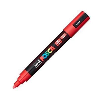 pack-de-6-unidades-posca-marcador-pc-5m-no-permanente-punta-forma-de-bala-18-25-mm-rojo