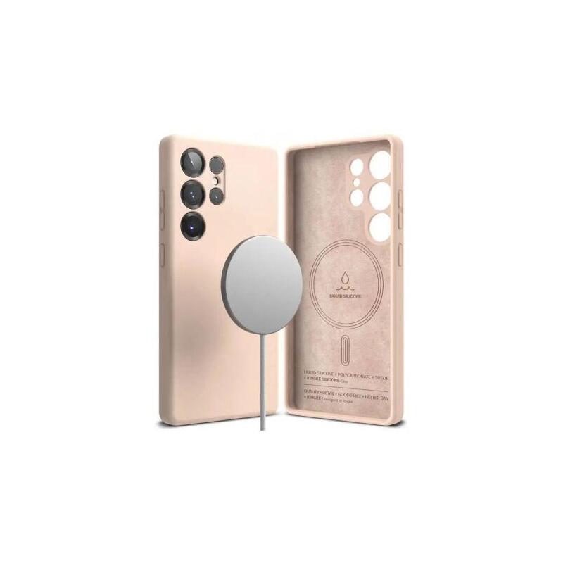 ringke-galaxy-s25-ultra-case-silicone-magnetic-pink-sand