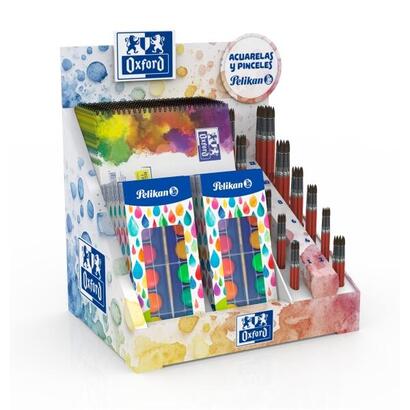 oxford-expositor-con-10-blocs-de-acuarela-a4-expositor-con-10-estuches-de-acuarela-f355-pinceles-de-diferentes