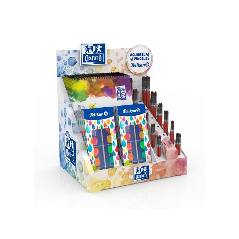 oxford-expositor-con-10-blocs-de-acuarela-a4-expositor-con-10-estuches-de-acuarela-f355-pinceles-de-diferentes