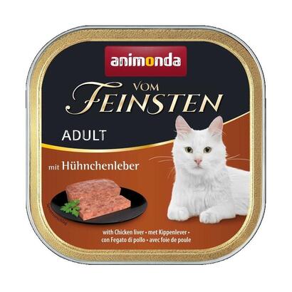 animonda-vom-feinsten-adult-chicken-liver-comida-humeda-para-gatos-100g