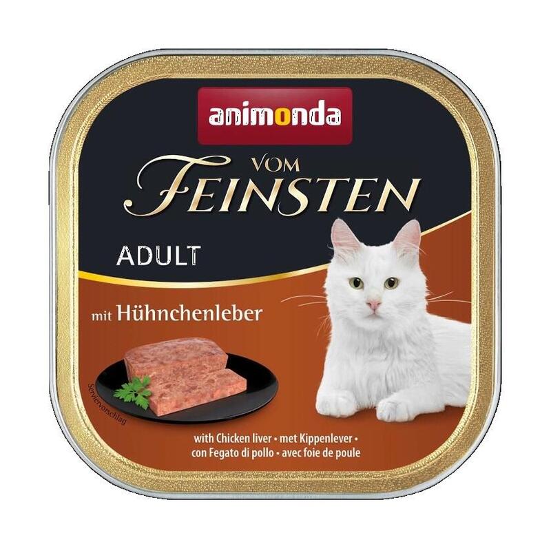 animonda-vom-feinsten-adult-chicken-liver-comida-humeda-para-gatos-100g
