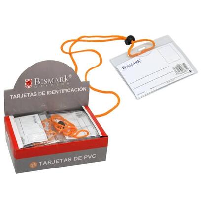 pack-de-25-unidades-bismark-tarjetas-de-identificacion-pvc-horizontal-105x70-mm-cordon-naranja