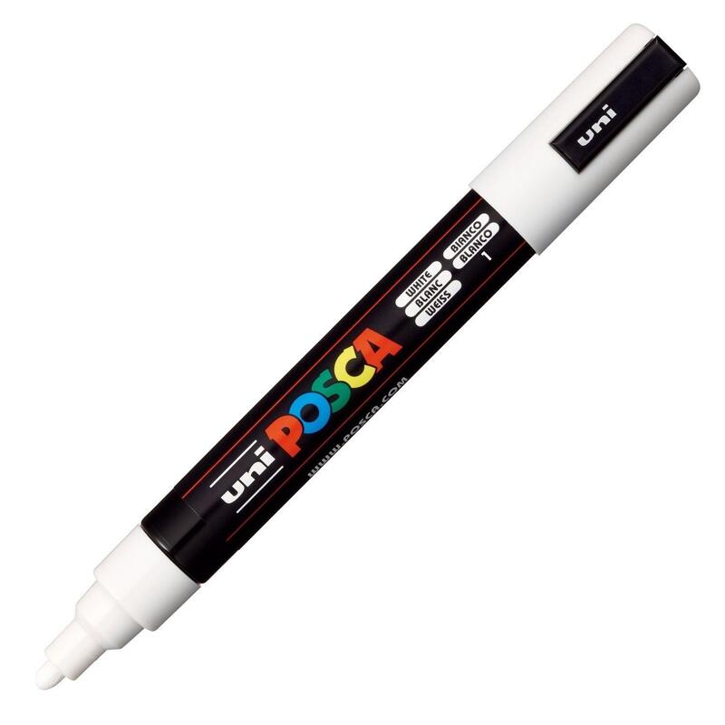 pack-de-6-unidades-posca-marcador-pc-5m-no-permanente-punta-forma-de-bala-18-25-mm-blanco