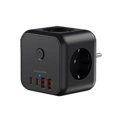 powercube-mars-gaming-md-cube20-4-usb-3-tomas-de-corriente-regleta-color-negro