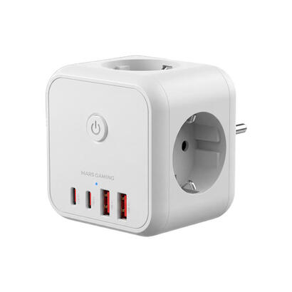 powercube-mars-gaming-md-cube20w-4-usb-3-tomas-de-corriente-regleta-color-blanco