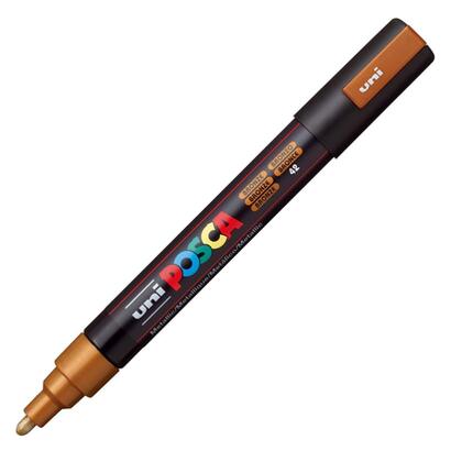 pack-de-6-unidades-posca-marcador-pc-5m-no-permanente-punta-forma-de-bala-18-25-mm-bronce-metalico
