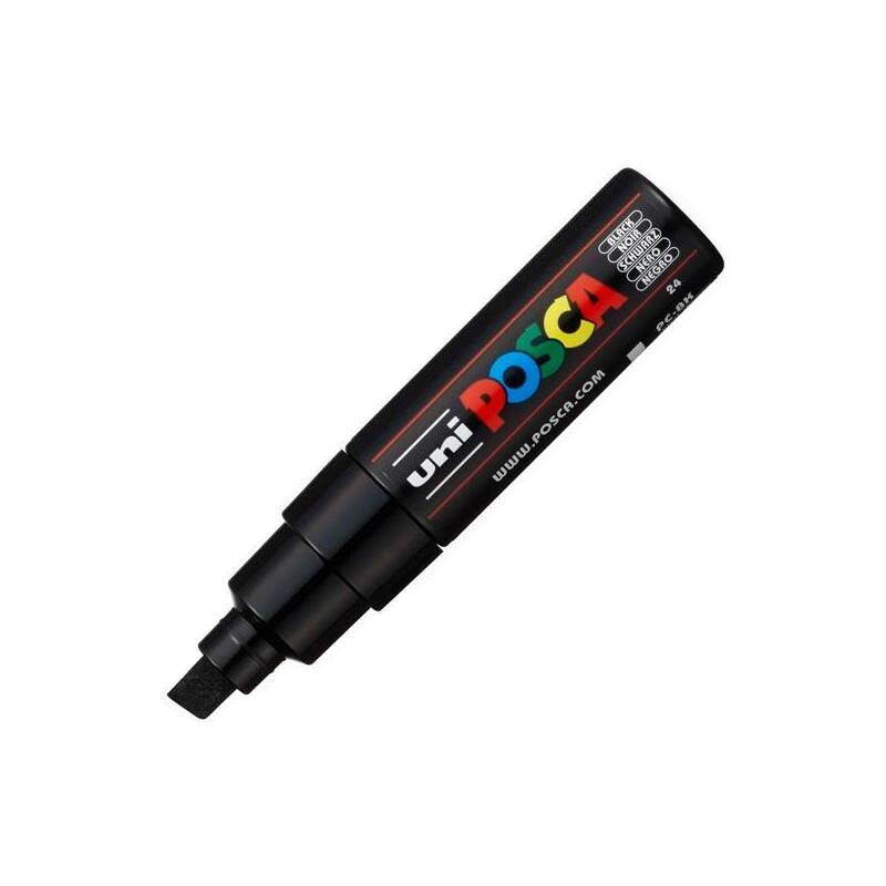 pack-de-6-unidades-posca-marcador-pc-8k-no-permanente-punta-biselada-80mm-negro